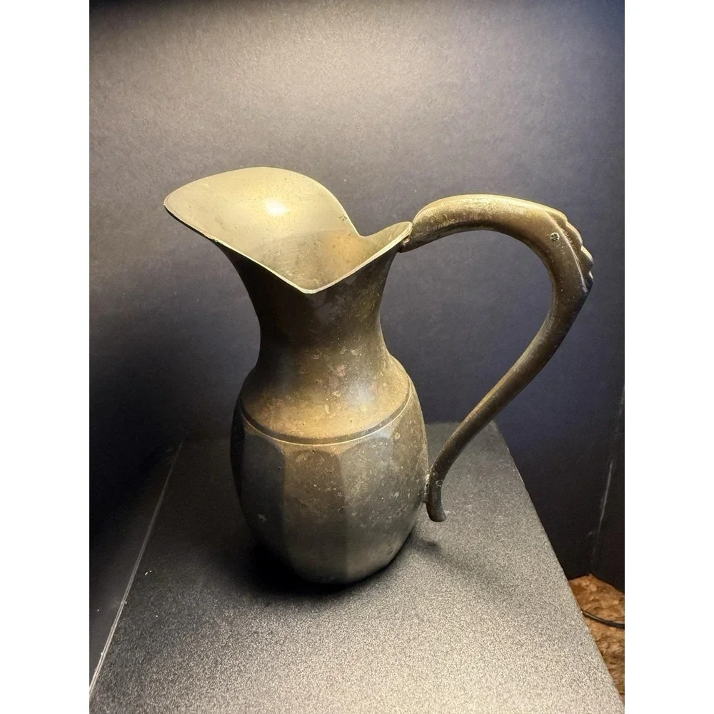 Vintage Brass Pitcher 7.5